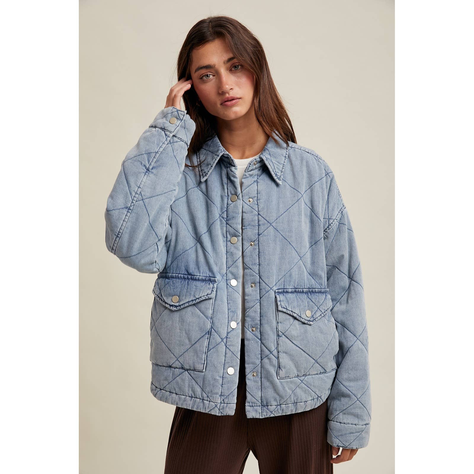QUILTED DENIM JACKET / WL25-10757 | Little Rad House